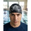 escualo Gorra para Natacion Unisex Adulto Modelo Calavera (Silicon) Impermeable,