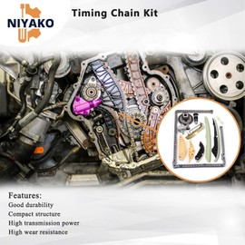 Niyako 06H109469AD 06H109469T Engine Timing Chain Kit Fit 2009-2015 V‘-W Jetta T’-iguan GTI Passat Beetle A‘-udi A4 A6 Q5 TT 2.0T