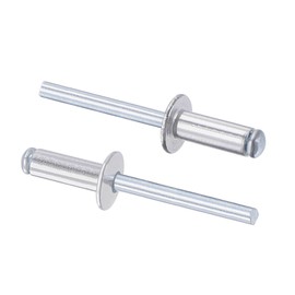 sourcing map Blind Rivets Aluminium Pull Rivets Core Decoration Rivets 6 mm Diameter 16 mm Handle Length Silver Pack of 50
