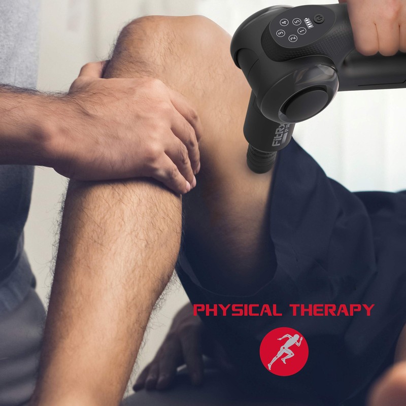 FitRx Handheld Therapeutic Percussion Massage Gun with 5 Speed Settings,