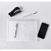 40 Pcs Clear Plastic Envelope with Snap Button Closure, Plastic