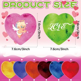 BBTO 720 Sheets Heart Shaped Sticky Notes Valentine's Day Sticky Memo Funny Self Stick 3 x 3 Inch Colorful Cute Note Pads Removable Easy to Post for Office Home Business Women(Multicolor)