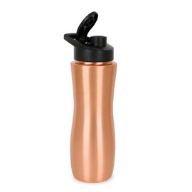 Travelling Copper Water Bottle | Office for the Gym for Adults | Pure Copper Bottle with Sipper 750ml Matte Finish