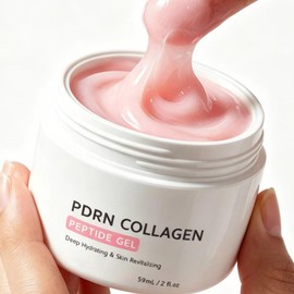 TWLBXMG PDRN Collagen Peptide Face Gel, Deep Hydrating Facial Moisturizer, Plumping Nourishing Skin Revitalizing Cream for Dry Dull Skin, Daily Skin‑Care Gel, 2 Fl Oz