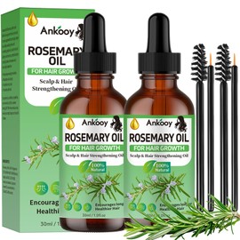 2 Pack Rosemary Oil for Hair Growth,Rosemary Hair Growth Oil,Hair Strengthening Serum for Dry Damaged Hair,Hair Loss Treatment & Thickens Hair,Scalp Care Promotes Hair Thickness for Men Women