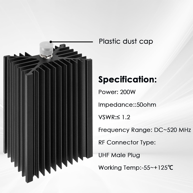 XRDS -RF 200W PL259 UHF Male RF Dummy Load for