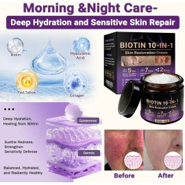 A Crema Restauradora Piel Biotina 10 En 1 Hidratante .