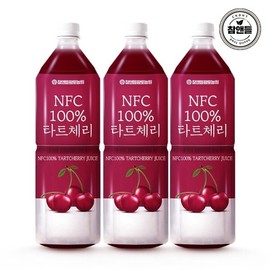 Cham & Deul Hwangto Farm Montmorency NFC Tart Cherry Juice 1L x 3 bottles / 참앤들황토농원 몽모랑시 NFC착즙 타트체리주스 1L 3병