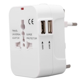Multifunctional Power Converter with USB Ports Universal Adapter Socket     100‑240VAC