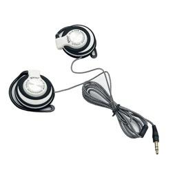 Seadream Wired Earbuds Headphones with Secure Ear Hooks;Wired Sports Ear Hook Stereo Earphone Headphones Headset Padded Over The Ear with Braided Cable (White)