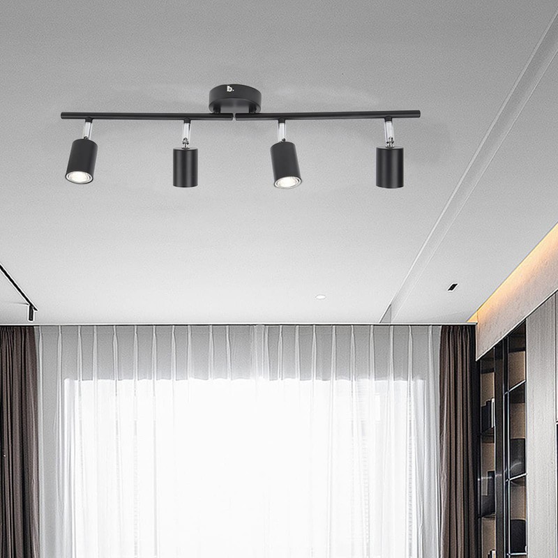 4 Light LED Track Lighting, 60W Adjustable LED Track Lighting