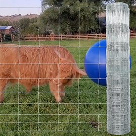 RXWJZP Farm Fence, 3ft X 164ft Wire Fence, Goat Cattle Deer Livestock Fence, Galvanized Woven Hog Wire Fencing,Fencing for Yard and Animals Protection