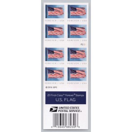 2019 USA #5344a Forever U.S. Flag US - Booklet of 20 Mint (APU) (#P2222) Postage