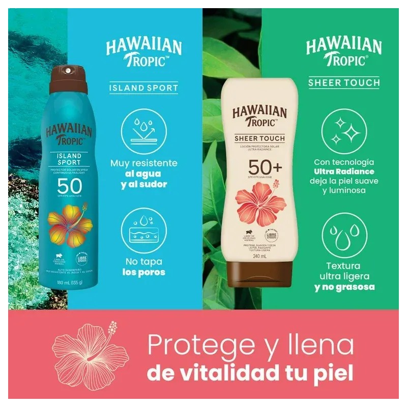 Protector Solar Hawaiian Tropic Sheer Touch Island Sport