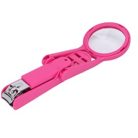 Magnifying Glass Nail Clipper, Accurate Trimming Nail Magnifier Scissors Reduce Eyestrain for Toenails(rose Red)