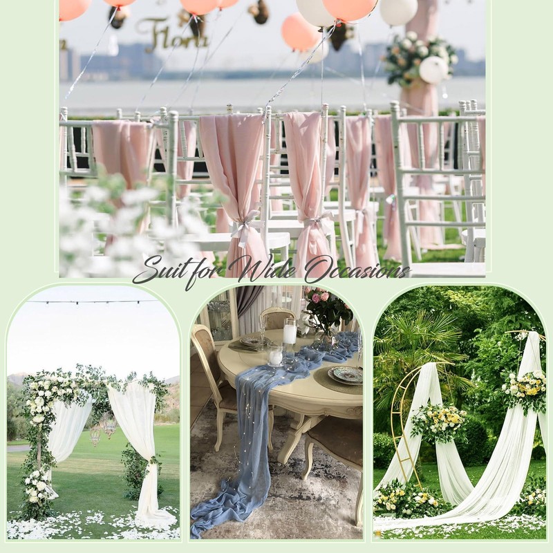 SAJOO - Camino de mesa de gasa de 13.3 pies,