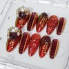 Bloody Rose Handmade Nail Tips - Long Stiletto / 블러디