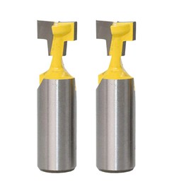 T-Slot Router Cutter Bit, Hex Bolt Woodworking Keyhole, 1/2" Shank 1/2" Cutting Diameter, Yellow