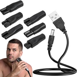 7 Stück 5 V USB-Ladegerät für Rasierer, Universal-Ladegerät, Ladegerät für Rasierer, Ladegerät, 5 V, Universal-Ladegerät, Rasierer, 5 V, für Rasierer und Trimmer mit 6 Adaptern.