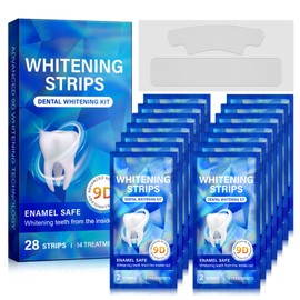 9D Teeth Whitening Strips 14 Treatments, Enamel Safe, Whitening Teeth from the Inside Out, At-Home Teeth Whitening Kit, Professional Tooth Whitening - Sensitivity Free