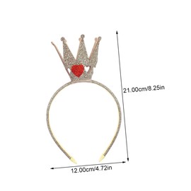 Healvian Fashionable Crown Headband for Girls Lightweight Shiny Headband Glitter