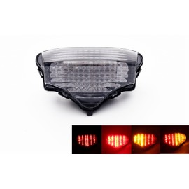 Fit For Yamaha 2004-2009 FZ6;2009 FZ6-R;(2004-2006 FZ6-S;2007-2009 FZ6-SHG; 2007 FZ6-SW); LED Rear Lamp Brake Tail Light with Integrated Turn Signal Indicators; (Smoke)