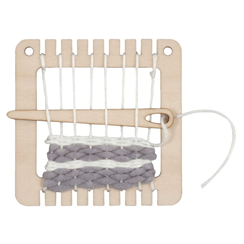 Trimits Weaving Set: Two Small Frames, Comb & Needle, Wood