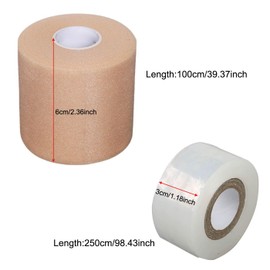 SquEqu 2 Set Tennis Racket Grip Tape Racquet Overgrip Soft Foam Wrap with Clear Waterproof Film Protector Tapes for Racquetball Rackets Pickleball Squash Badminton Hunting Hockey Baseball Fishing Rod