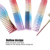 5pcs Space Aluminum Colorful Gradient Haircut Comb Salon Hairdressing Comb