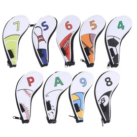 9pcs Golf Head Covers Set Zipper Golf Club Iron Head Covers Iron Covers Golf Club Head Covers Golf Cover Golf Headcover