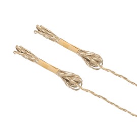 PATIKIL 6.6 Feet Burlap Ribbon for Crafts, 2 Rolls Jute Ribbons Lace Craft Ribbon Natural Jute Rope Twine String for Gift Wrapping Wedding Home Decor, Style 2