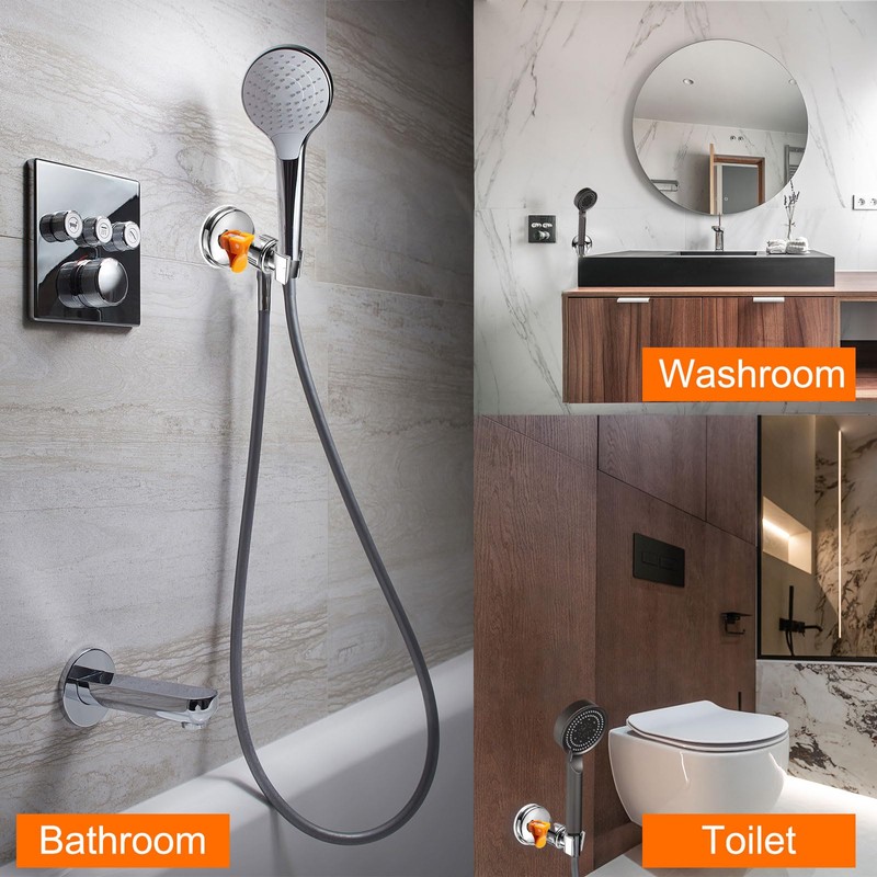 uxcell Shower Head Holder, Suction Cup Shower Head Holder, Handheld
