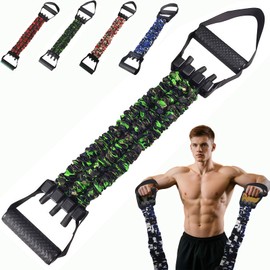 2025 New Natural Latex 3-Hole Resistance Stretcher, 3-Way Natural Latex Resistance Band-Full Body Stretching & Strength Training, Ab Training Auxiliary Device, Unisex (Green)