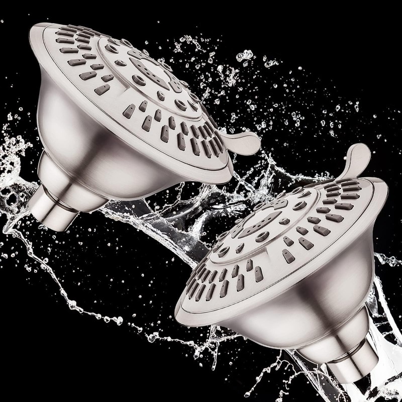 BRIGHT SHOWERS Shower Head High Pressure Rain Showerhead 5 Spray