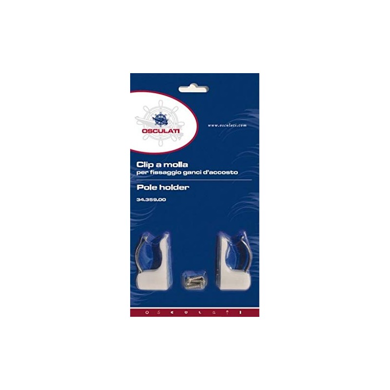 Spring clip for boat hook