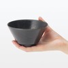 Mu-in Ryohin Mino-yaki Rice Bowl, Black Glaze, Approx. Diameter 12.7