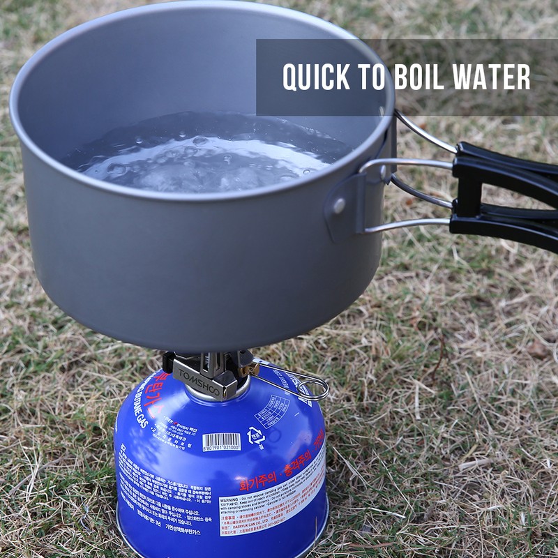 Mini Backpacking Canister Stove Burners Camping Outdoor Cooking Foldable Hiking