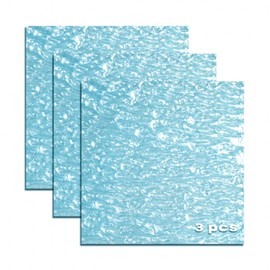 TOEPODO Pearlescent Ripple Cast Acrylic Sheets 1/8 Thick for Laser Cutting Plexiglass Sheets for Art Design Crafting DIY Home Decore Festival Ornaments (3, Water Blue, 12x12 Inch)