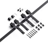 EaseLife 8 FT Bypass Double Sliding Barn Door Hardware Kit,Single