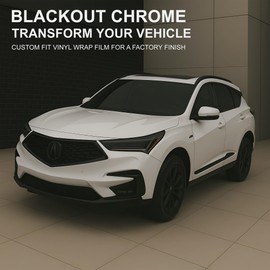 BOGAR TECH DESIGNS Side Window Chrome Delete Overlay Compatible with Acura RDX 2019-2025, Gloss Black