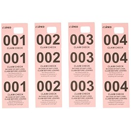 Winco Coat Checks, 500 Per Box, Medium, Pink