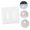 WOONEKY Wall Plate Dual Port Brush Insert for Easy Cable