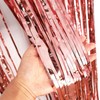 KIRIKOU Pack of 3 Foil Fringe Curtains Background Decoration, Metallic