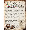 SHAWPRINT MY DOG'S RULES RETRO STYLE METAL TIN BICHON FRISE