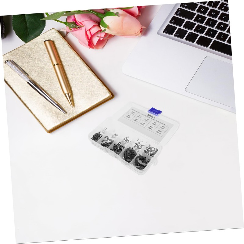 Gatuida External Retaining Rings Assortment Kit Stainless Steel Snap Rings