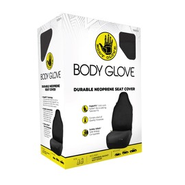 Body Glove 22-1-70331-9 Hyper Fit Universal Bucket Seat Cover for Cars, Sedans, SUVs, Neoprene, Black, 1 Seat Cover