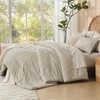 Litanika King Size Comforter Set Oatmeal, 3 Piece Boho Tufted