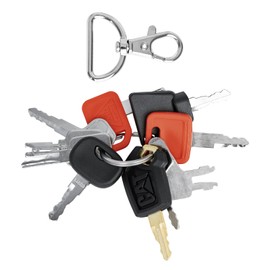 IDEASURE 10 PCS Heavy Equipment Key Set, Construction Ignition Master Key Kit Compatible with John Deere Hitachi Case New Holland Bobcat JLG Komatsu Hyster Caterpillar and More