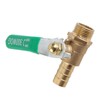 Brass Ball Valve with Thickened Hose and Green Lever Handle