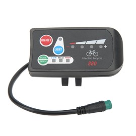Electric Bicycle Display ABS Lightweight LED Display Meter With Waterproof Connector for Modification 48V